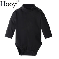Baby Boy Clothes 100% Cotton Pure Solid Newborn Bodysuits Turtleneck Premature Clothing Shirts Tops 0 1 2 3 Years PJS Soft