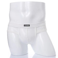 Men's Boxer Shorts Low Rise Mesh Trunk Underwear Black White