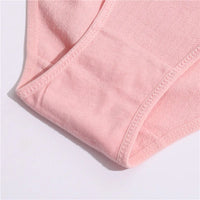 3PCS/Set Cotton Panties Women's Briefs Jacquard Design Solid Color Underpants S-XL