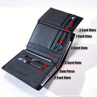 Men's Wallet Genuine Leather Wallets For Men Coin Purse Vintage Vertical Short Credit Card Holder Money Bag Men's RFID Wallet