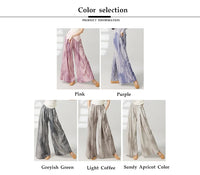 Women's wide-leg trousers made of chiffon, flowing and loose, suitable for formal party and wedding wear, as well as casual wear