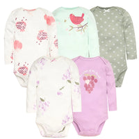 Baby Girl Clothes 5Pcs/Lot Body Suit 2023 Spring Summer Toddler Boys Romper Cartoon Newborn Outfits Infant Clothes Set Cotton