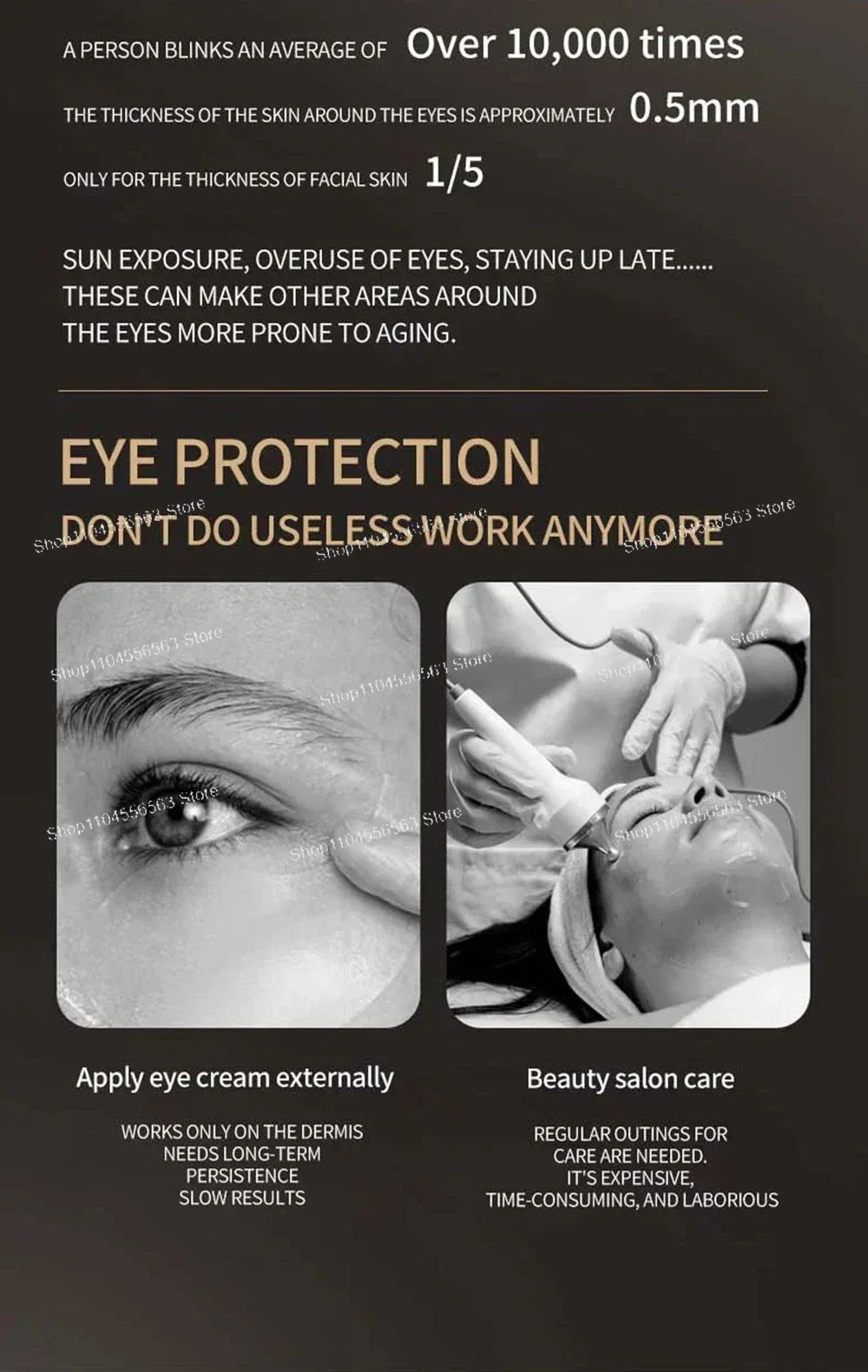 New Eye Massage Device, EMS Tech + Airbag Hot Compress, Relieves Eye Fatigue, Smooths Fine Lines, Lifts Face,  Eye Care Tool