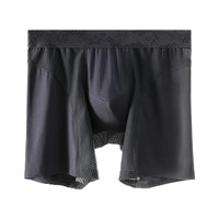 Extra Long Sports Underwear Men's Boxer Briefs Anti-Wear Leg Running Large Size Breathable Training Boxer Briefs