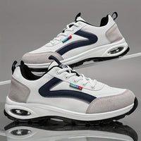 Men's Trendy Sports Shoes Lightweight Breathable Modern Non Slip Shoes Suede Detailing Outdoor Stylish Daily Wear Men Sneakers
