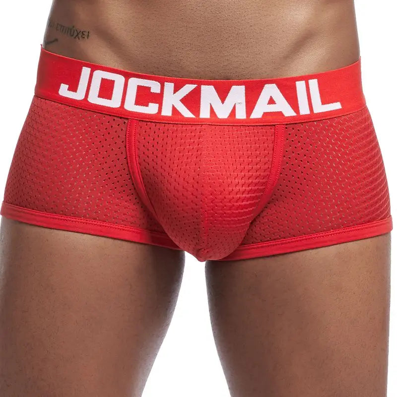 Men's Cotton Boxer Briefs Trunk Underwear with Convex Pouch Design