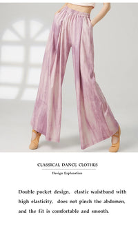 Women's wide-leg trousers made of chiffon, flowing and loose, suitable for formal party and wedding wear, as well as casual wear