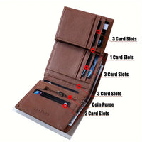 Men's Wallet Genuine Leather Wallets For Men Coin Purse Vintage Vertical Short Credit Card Holder Money Bag Men's RFID Wallet