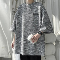 Tie-dyed Short-sleeved T-shirt Men's Summer Trendy Brand Retro Loose Large-size Top Trendy Round Neck Half-sleeved