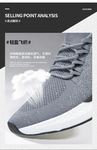 Sneakers for Men 2025 New Flying Woven Men's Casual Shoes Korean Style Trendy Fashion Sports Shoes Men Sneakers