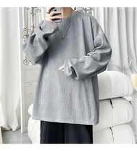Men's Trendy Casual Long Sleeve T-Shirt High Street Loose Fit Comfortable Wear Modern Minimalist Style Everyday Essential