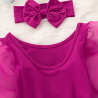 Newborn Baby Girl Clothes Spring Autumn Fashion Long Sleeve Bodysuit Lovely Jumpsuit Headband  2pcs Baby Girl Outfit Set