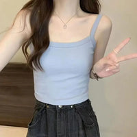 Crop Top Women's Sleeveless Fashion Camisole Basic T-Shirt Vest Tube Top
