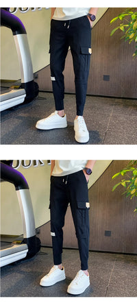 Cargo Pants for Men Summer Trendy Brand Tapered Pants New Casual Nine-point Pants