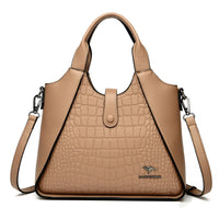 2024 New Fashion Trend Women's Handbag High Quality Soft Leather Women Shoulder Bolsas Solid Color Retro Female Tote Bags Sac