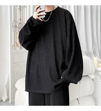 Men's Trendy Casual Long Sleeve T-Shirt High Street Loose Fit Comfortable Wear Modern Minimalist Style Everyday Essential