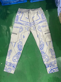 New Men's Cargo Pants Trend Printed Loose Hip Hop Fashion Street Wear Big Pocket Overalls Men Bright Color Four Seasons Trousers