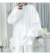 Men's Trendy Casual Long Sleeve T-Shirt High Street Loose Fit Comfortable Wear Modern Minimalist Style Everyday Essential