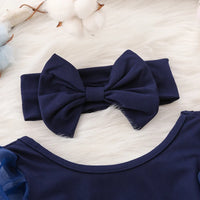 Newborn Baby Girl Clothes Spring Autumn Fashion Long Sleeve Bodysuit Lovely Jumpsuit Headband  2pcs Baby Girl Outfit Set
