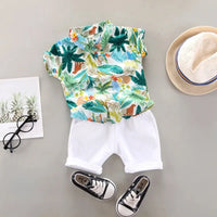 Baby Boy Clothes 0-5Y Summer New Beach Fashion Children Suits Boys Clothing Printed Shirts Short Sleeves Shorts Boys Two Pieces