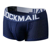 Men's Cotton Boxer Briefs Trunk Underwear with Convex Pouch Design