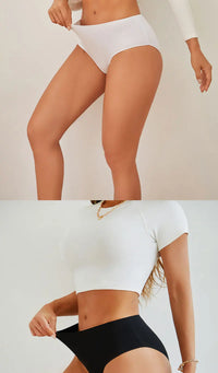 4Pcs/Set Comfort Cotton Panties Women High Waist Briefs Seamless Underwear Breathable Underpants Plus Size Panty S-2XL Intimates