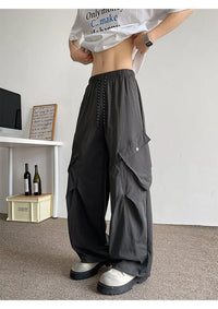2026 Trendy Retro Wide-Leg Cargo Pants for Men- High Waist Utility Streetwear, Comfortable & Stylish Casual Fashion Pants M-8XL