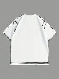 Men's Trendy Art Short Sleeved Round Neck t-Shirt, Suitable For All Seasons, Casual And Comfortable