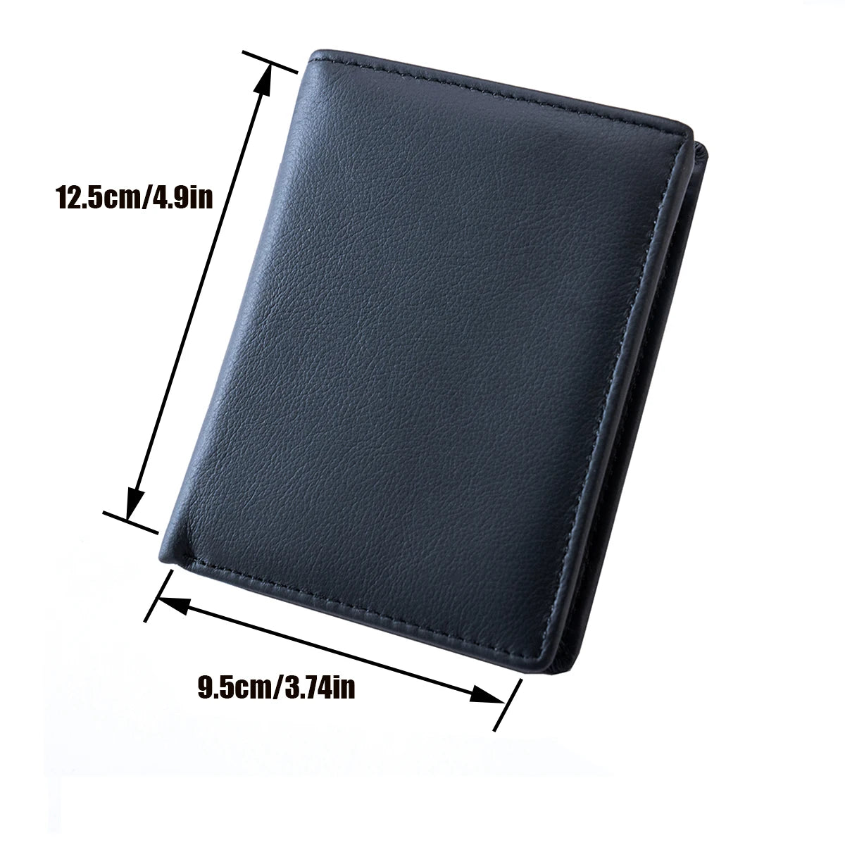 Men's Wallet Genuine Leather Wallets For Men Coin Purse Vintage Vertical Short Credit Card Holder Money Bag Men's RFID Wallet