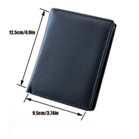 Men's Wallet Genuine Leather Wallets For Men Coin Purse Vintage Vertical Short Credit Card Holder Money Bag Men's RFID Wallet