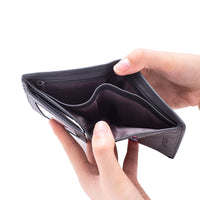 Men's Wallet Genuine Leather Wallets For Men Coin Purse Vintage Vertical Short Credit Card Holder Money Bag Men's RFID Wallet