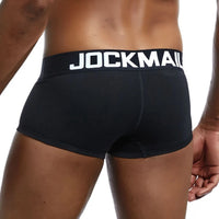 Men's Cotton Boxer Briefs Trunk Underwear with Convex Pouch Design