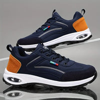 Men's Trendy Sports Shoes Lightweight Breathable Modern Non Slip Shoes Suede Detailing Outdoor Stylish Daily Wear Men Sneakers