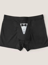 Men's Boxer Briefs Funny Novelty Underwear- Breathable Underwear Boxer Shorts with Tie Prints Amusing Gift Idea for Male