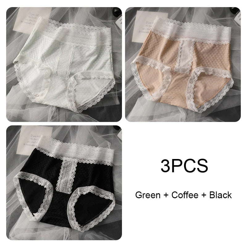 Women's Seamless Panties Set Pack Fashion Micro Underwear Lace Triangular Briefs