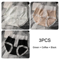 Women's Seamless Panties Set Pack Fashion Micro Underwear Lace Triangular Briefs