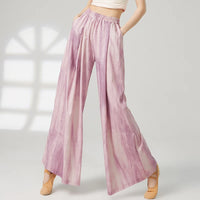 Women's wide-leg trousers made of chiffon, flowing and loose, suitable for formal party and wedding wear, as well as casual wear