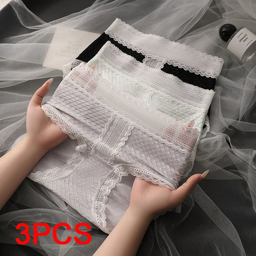 Women's Seamless Panties Set Pack Fashion Micro Underwear Lace Triangular Briefs