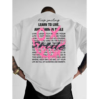 Men's Trendy Pattern Summer T-shirt Street Style Casual Cotton Suitable for Outdoor Sports and Daily Wear Men and Women T Shirt