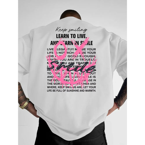 Men's Trendy Pattern Summer T-shirt Street Style Casual Cotton Suitable for Outdoor Sports and Daily Wear Men and Women T Shirt