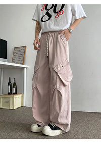 2026 Trendy Retro Wide-Leg Cargo Pants for Men- High Waist Utility Streetwear, Comfortable & Stylish Casual Fashion Pants M-8XL