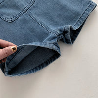 Baby Clothes for Girls Boys T Shirt with Denim Jumpsuit Newborn Clothes Set 2pcs