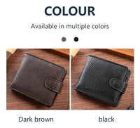 Vintage Wallet for Men Leather Short Hasp Man Wallets Casual Durable Coin Pouch Male Slim Photo ID Card Holders Purse Money Clip