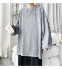 Men's Trendy Casual Long Sleeve T-Shirt High Street Loose Fit Comfortable Wear Modern Minimalist Style Everyday Essential