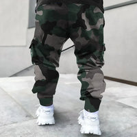 New Men's Cargo Pants Trend Printed Loose Hip Hop Fashion Street Wear Big Pocket Overalls Men Bright Color Four Seasons Trousers
