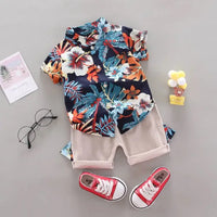 Baby Boy Clothes 0-5Y Summer New Beach Fashion Children Suits Boys Clothing Printed Shirts Short Sleeves Shorts Boys Two Pieces