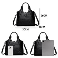 2024 New Fashion Trend Women's Handbag High Quality Soft Leather Women Shoulder Bolsas Solid Color Retro Female Tote Bags Sac