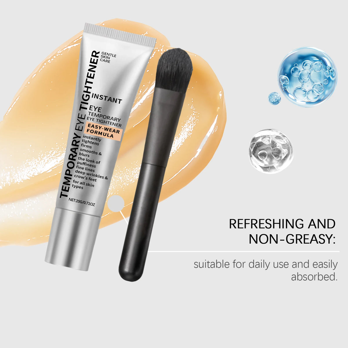 Eye Cream: Daily Gentle Care, Nourishes the Eye Area, Leaves Skin Plump & Tender, Hydrates – Eye Massage Care Cream