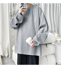 Men's Trendy Casual Long Sleeve T-Shirt High Street Loose Fit Comfortable Wear Modern Minimalist Style Everyday Essential