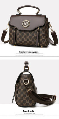 Fashion Women Handbag with Top Handle, Detachable Crossbody Strap,Flap Over Shoulder Purse,Classic Daily Commuter Bag for Dating
